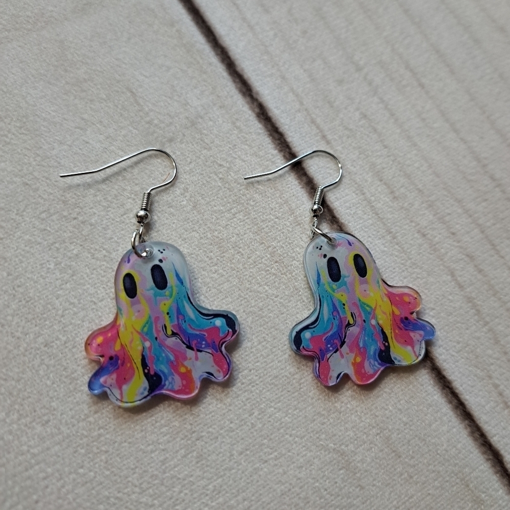 Colorful Ghost Earrings